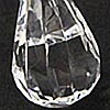 Tear Drop Acrylic Pendant  with Silver Ties Set of 12