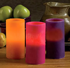 Textured - Real Wax Battery Candles (Set of 3)