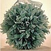 Silk Flower Pomander Ball Turquoise 6 Inch - Organza Ribbon