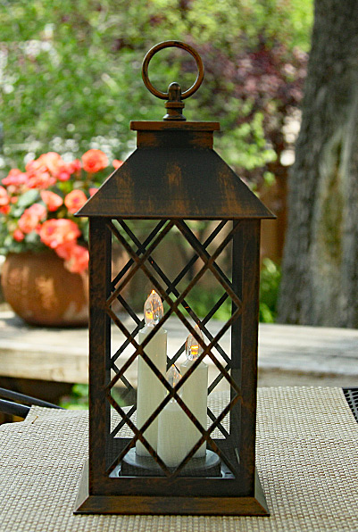 Battery Operated LED Candle Lantern Colonial Style 3 ...
