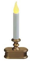Battery Powered Window Candle Antique Gold