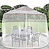 9 Foot Umbrella Table Screen - White Mesh