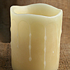 Unscented Drip 4x5 Battery Operated Candle with Timer
