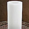 White Unscented 4x9 Battery Operated Candle -Timer