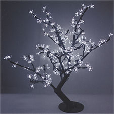 White Cherry Blossom LED Tree - additional view