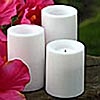 Set of 3 Outdoor Flameless Candles 4, 5, 6 Inch -Timer