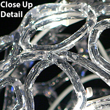 8 Inch Spun Glass Look Lighted Hanging Sculpture - additional view