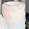 4 x 6 Carved Wax Battery Operated Wedding Candle