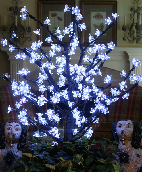 White Cherry Blossom LED Tree
