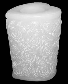 Heart Shaped White Battery Operated Candles Set Of 3
