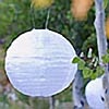 14 Inch White Outdoor Solar Powered Lantern with Dual White LED