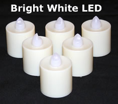 Tall Tea Lights - White LED - Battery Operated