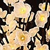 Lighted White Plum Branch Single Stem 60 Bulbs -  20 Inch Electric