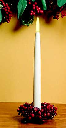 12 Inch Ivory Taper Candle - Battery Operated - Timer - additional view