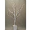4 Foot  White Tree in Decorative Pot - Bendable Branches