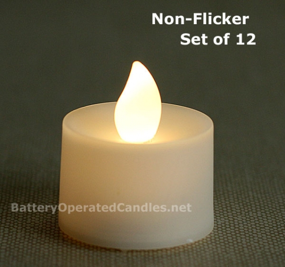 suggest B.C. account Tall No Flicker Flamless Tea Lights Warm White LED Battery Operated Set of  12