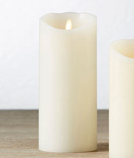 4 x 9 Inch Moving Flame Unscented Flameless Candle - Remote Ready