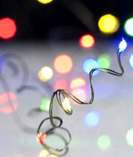 Twinkling Micro Battery Operated Light Set 30 Multi Color LED'S - Timer