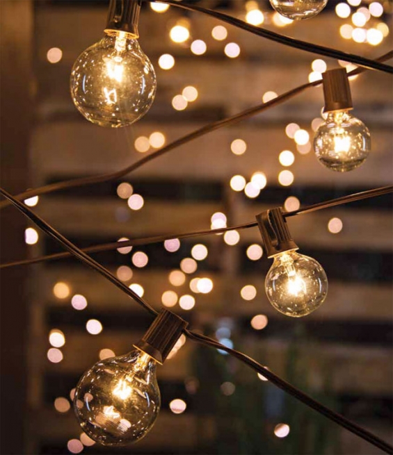 Set Of 20 Bulbs Cafe Style Patio String Lights 20 Feet