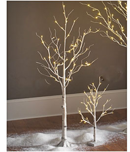 Pre Lit Led Trees Indoor Or Outdoor Use Lighted White Birch Tree 4 Foot 48 Warm Led S Indoor Outdoor