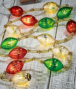 Battery Operated Multi Color Mercury Glass Twinkling LED Light Strand