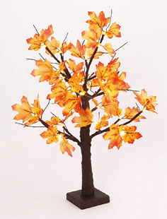 Battery Operated 2 Foot LED Maple Tree - 24 Warm White LED's