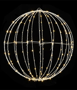 24 Inch Lighted Orb - 200 Warm White LED's