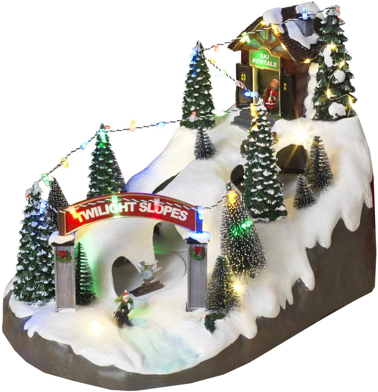 Battery Operated Lighted Musical Village With Moving Train Battery Operated Lighted Musical Village With Moving Train