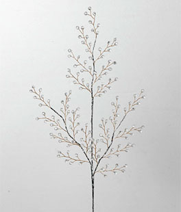 24 Inch Clear Acrylic Crystal Spray on Silver Stem