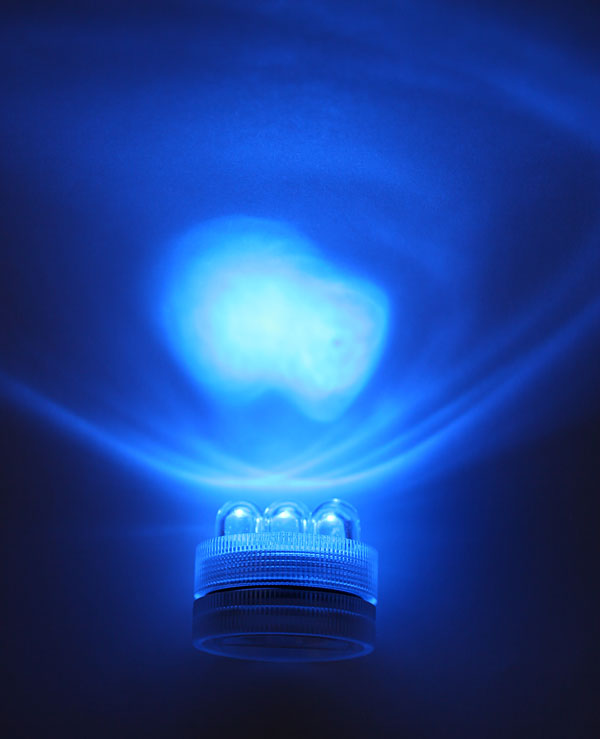 Super Bright 3 LED Blue Waterproof Tea Light Set Of 10