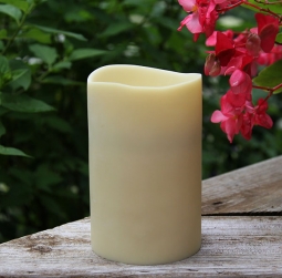 Resin Battery Operated Flameless Pillar 4 x 6 Smooth Finish