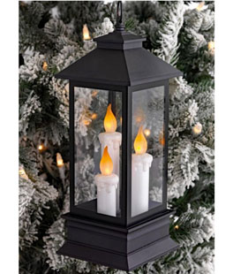 Candle Lantern Ornament Battery Operated - 12.5 Inch From RAZ