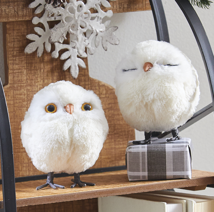 Purple NWT Two/'s Company 4/" Glass Owl Ornament Naturally Distressed
