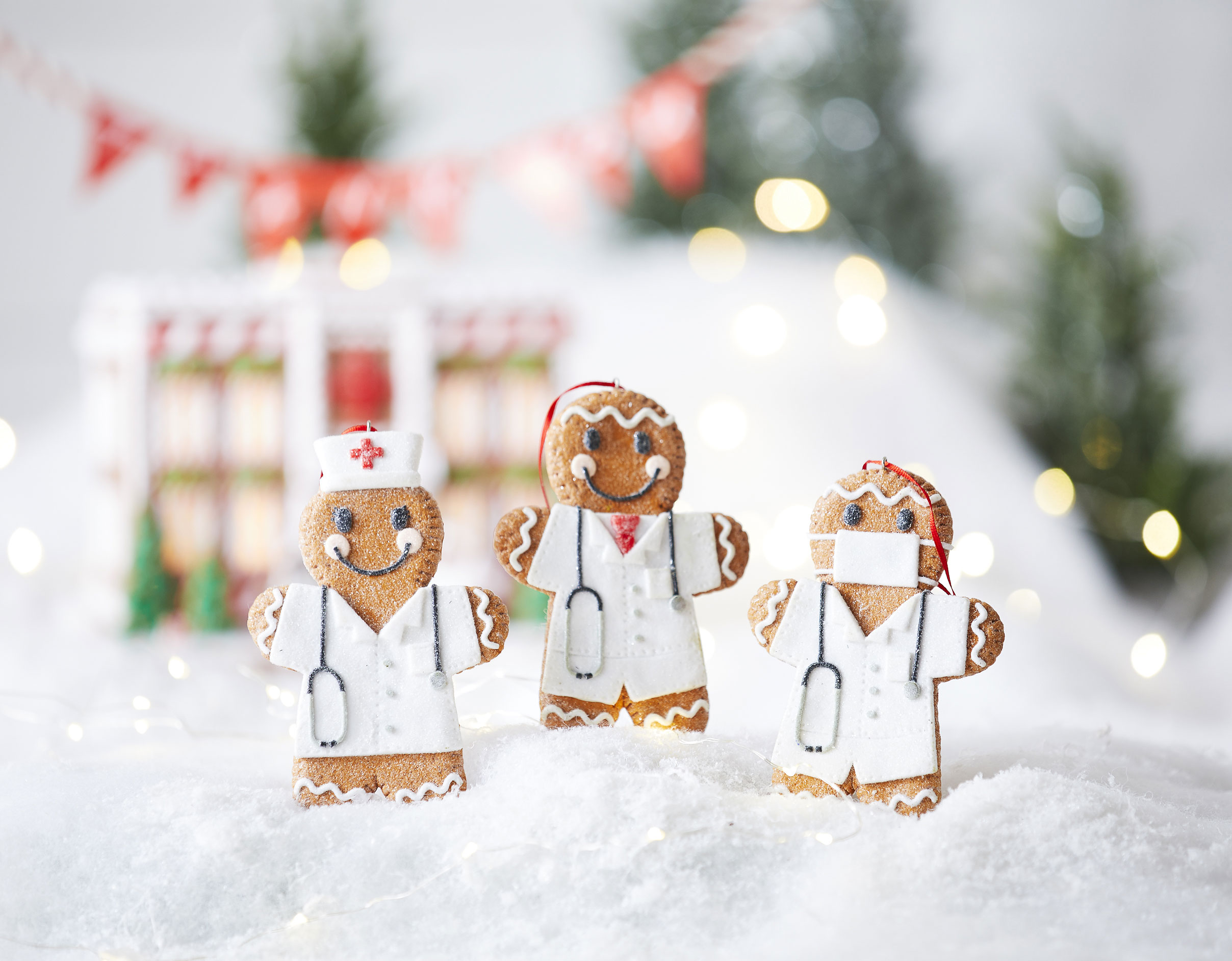 Nurse / Doctor Gingerbread Ornaments Healthcare Heroes Collection (Set