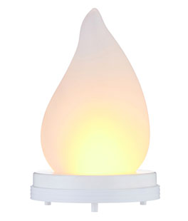 Large 6 Inch Candle Tip Flame Battery Operated Bulb - Remote Ready