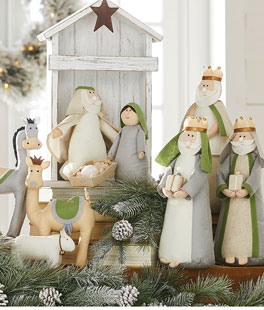 9 Piece Plush Nativity Manger Set - 15 Inch