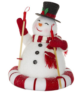 Snow Tubing Snowman - 11.75 Inch New 2023