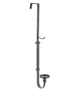 Wreath Hanger With Taper and Candle Holder - 30.5 Inch Adjustable