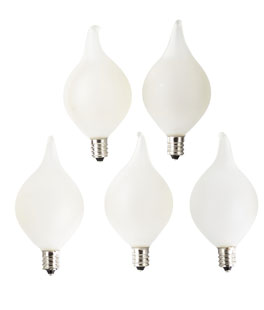 Box of 5 Kismet String Light Replacement Bulbs - Matte White