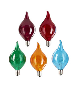Shiny Multi Color Box of 5  Kismet String Light Replacement Bulbs