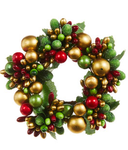 3.5 Inch Beaded Berry Taper Candle Ring NEW 2022