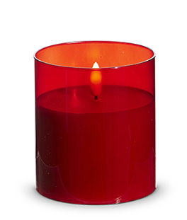 Glass Cylinder Flameless Candles from RAZ Imports