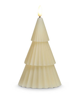 6" Ivory Tree Candle - Remote Ready NEW 2024