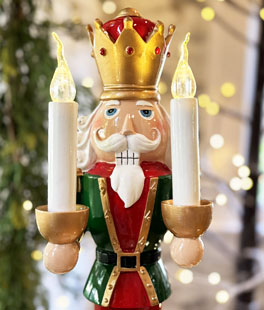 16.25" Lighted Nutcracker with Candlestick - 4501645-B - NEW 2025