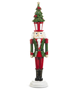 23.5" Nutcracker with Tree Hat - Festive Red and Green Holiday Decoration - NEW 2025