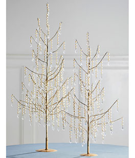 29.5" Dripping Pearl Trees Set of 2 Tabletop Tree With Pearls  NEW 2005