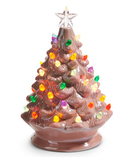 Lighted Pink Vintage Ceramic Dolomite Christmas Tree -NEW 2025