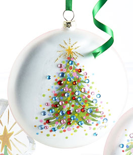 Confetti Tree Disc Ornament - 5 Inch New 2025