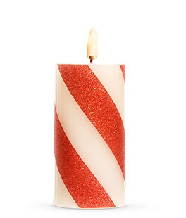2 x 4" Red Stripe Christmas Candle - NEW 2025
