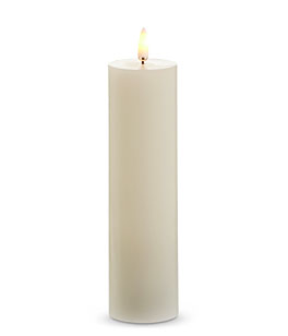 2 x 7 Inch Ivory Pillar Candle - Luminesce Flameless Candle Collection